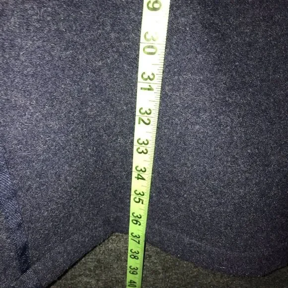 Woolrich Jacket Women's‎ Medium Wool Parka Long Coat Deep Navy Blue Horn Toggles - Picture 11 of 11